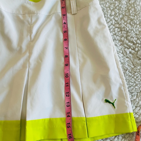 Puma golf skort size 8 white and neon yellow - Picture 4 of 12